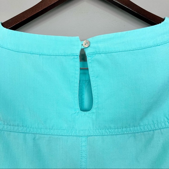 Soft Surroundings Georgica Tencel Top Women’s Size XS Boat Neck 3/4 Sleeves Aqua - Picture 7 of 9